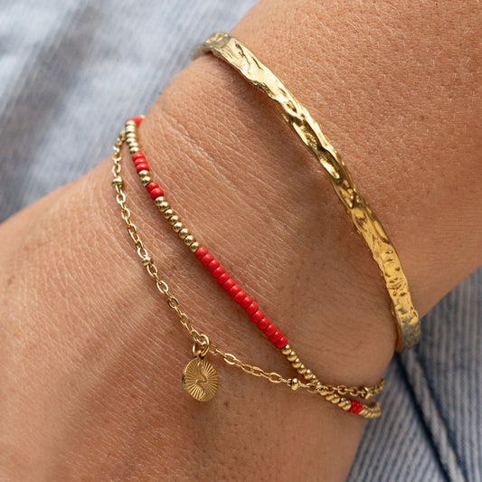 Arms Of Eve - Cobra Gold Bracelet - Cherry