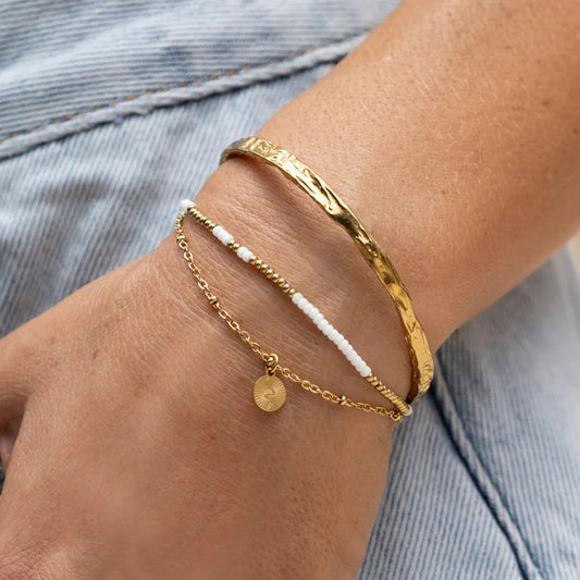 Arms Of Eve - Cobra Gold Bracelet - Vanilla