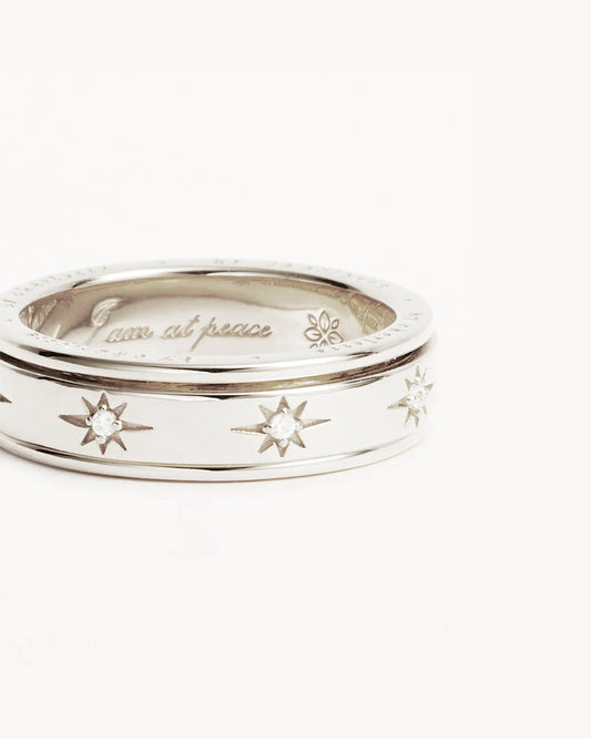 By Charlotte - I Am Loved Spinning Meditation Ring - Silver