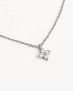 By Charlotte - Crystal Bloom Necklace - Silver