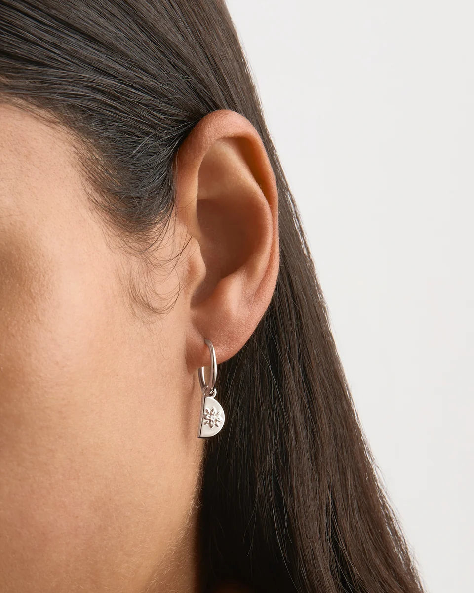 By Charlotte - Lotus Hoops - Silver