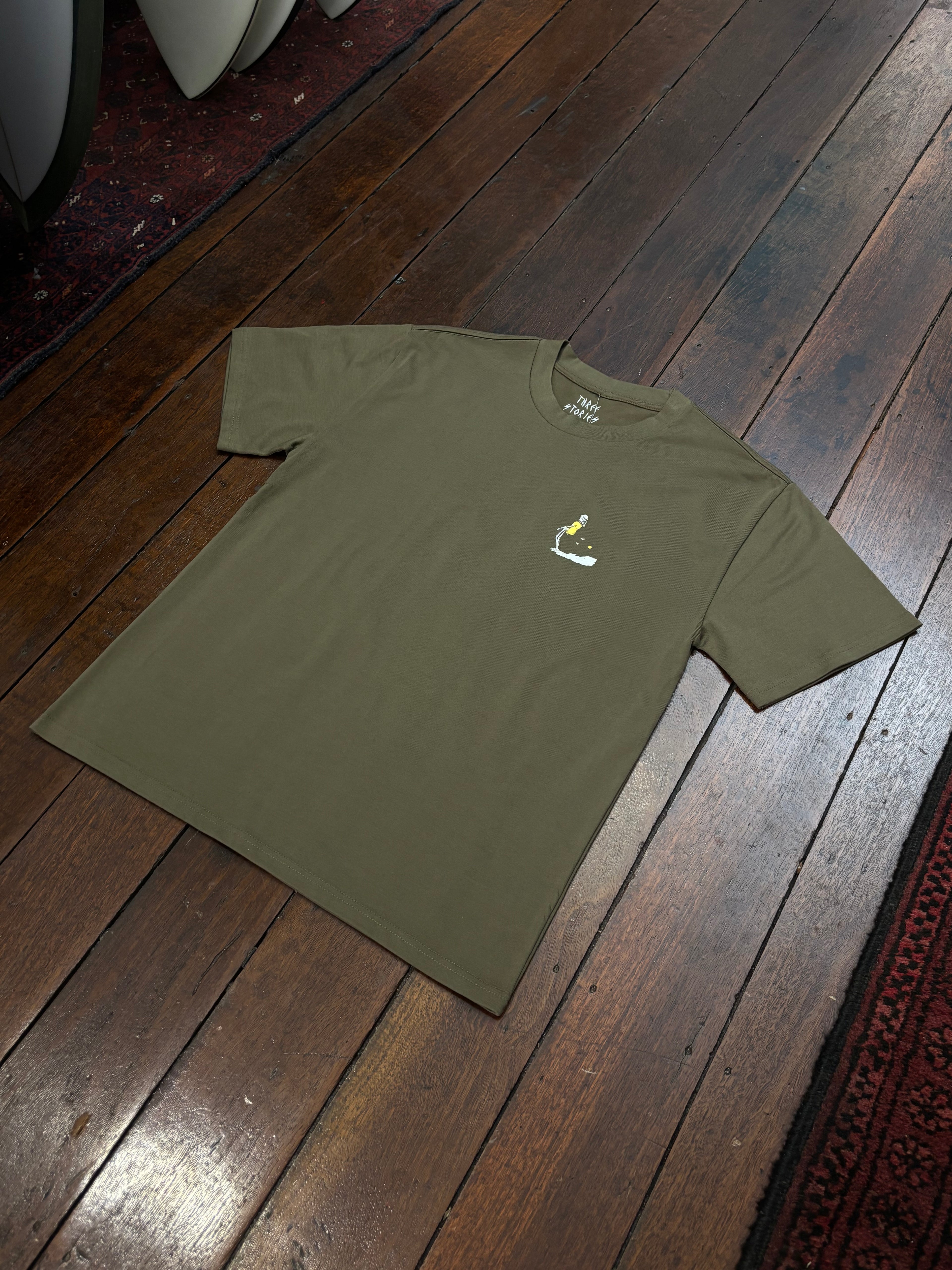 Three Stories - Hang 10 Heavy Tee - Walnut
