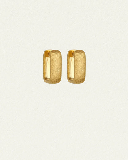 Temple Of The Sun - Alida Square Hoops - Gold
