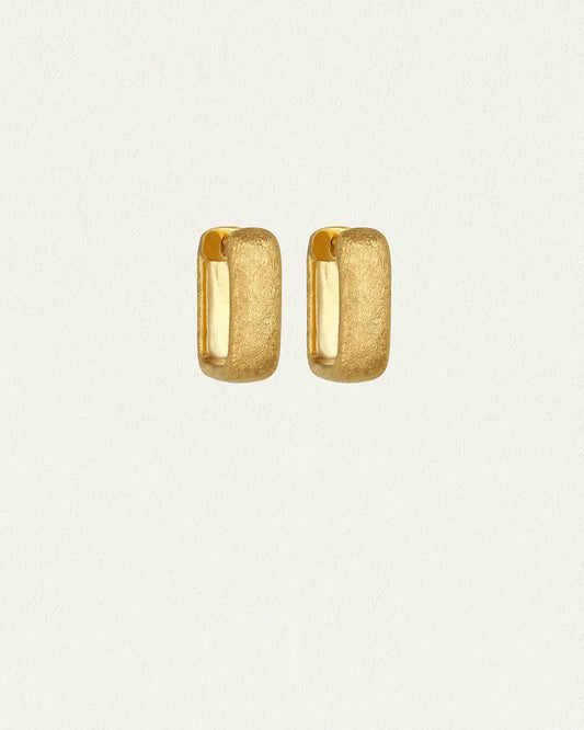 Temple Of The Sun - Alida Square Hoops - Gold