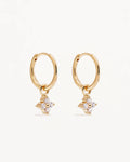 By Charlotte - Crystal Bloom Hoops - Gold