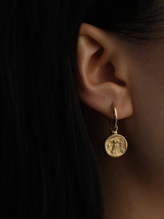 Temple Of The Sun - Palas Drop Earrings - Gold