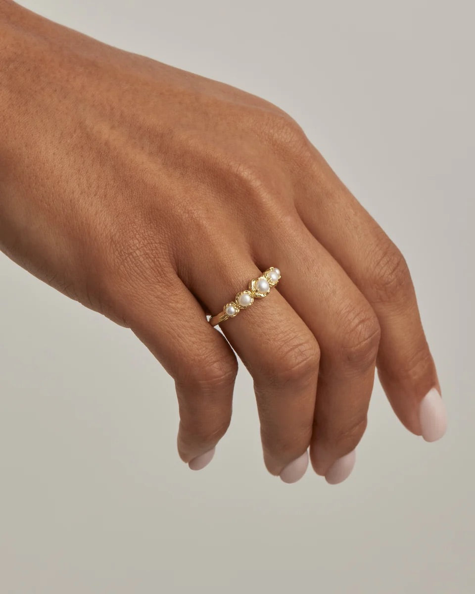 By Charlotte - Peace Within Ring- Gold