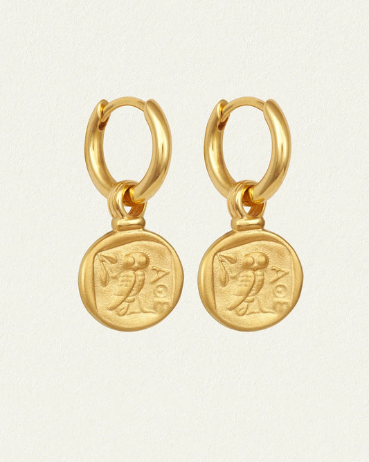 Temple Of The Sun - Palas Drop Earrings - Gold