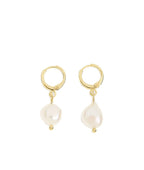 Arms Of Eve - Cosette Freshwater Pearl Hoop Huggies - Gold