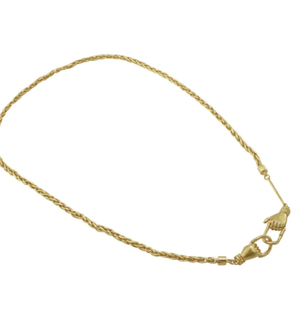 Cleopatra’s Bling - Handmade Snake Chain Necklace - Gold