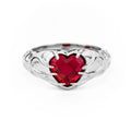 Lox & Chain - Flaming Heart Ring