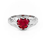Lox & Chain - Flaming Heart Ring