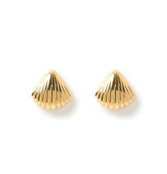 Arms of Eve- Perla Gold Shell Earrings