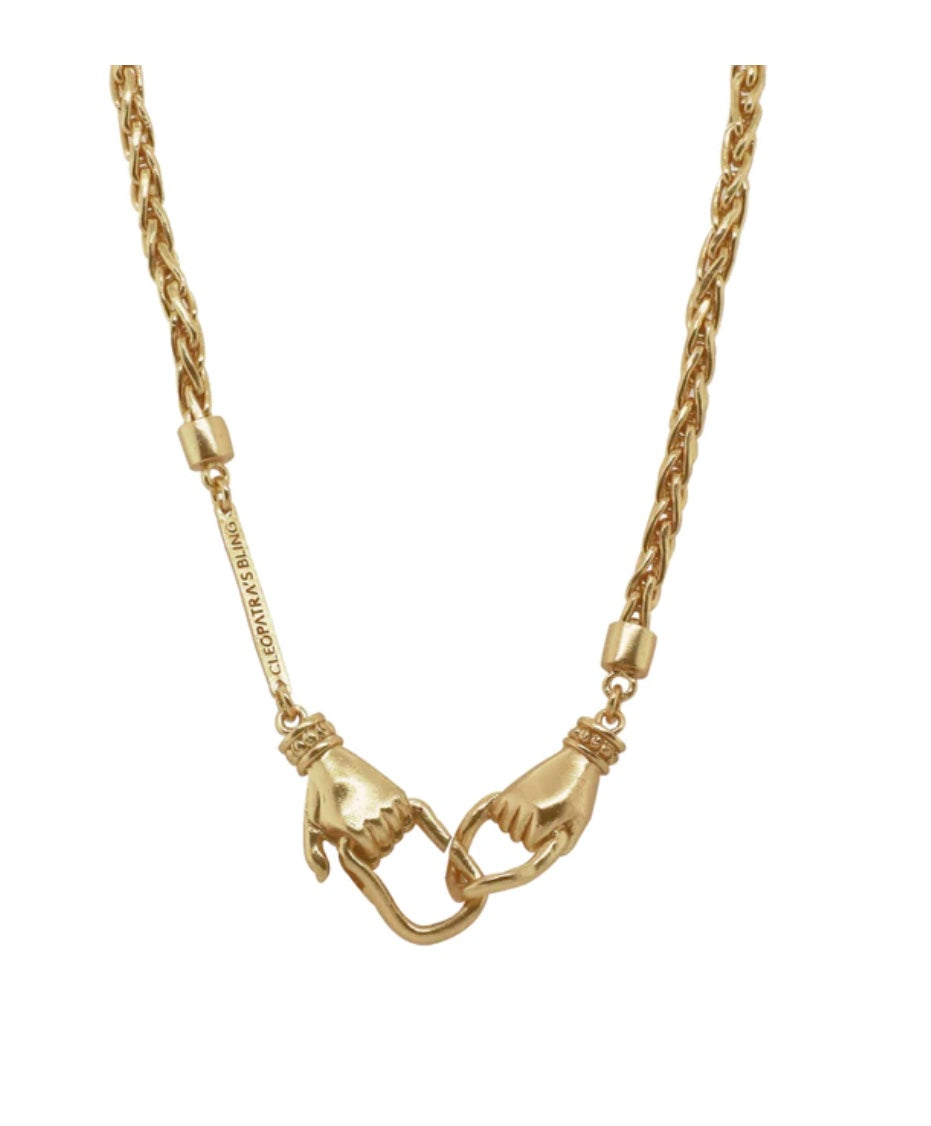 Cleopatra’s Bling - Handmade Snake Chain Necklace - Gold