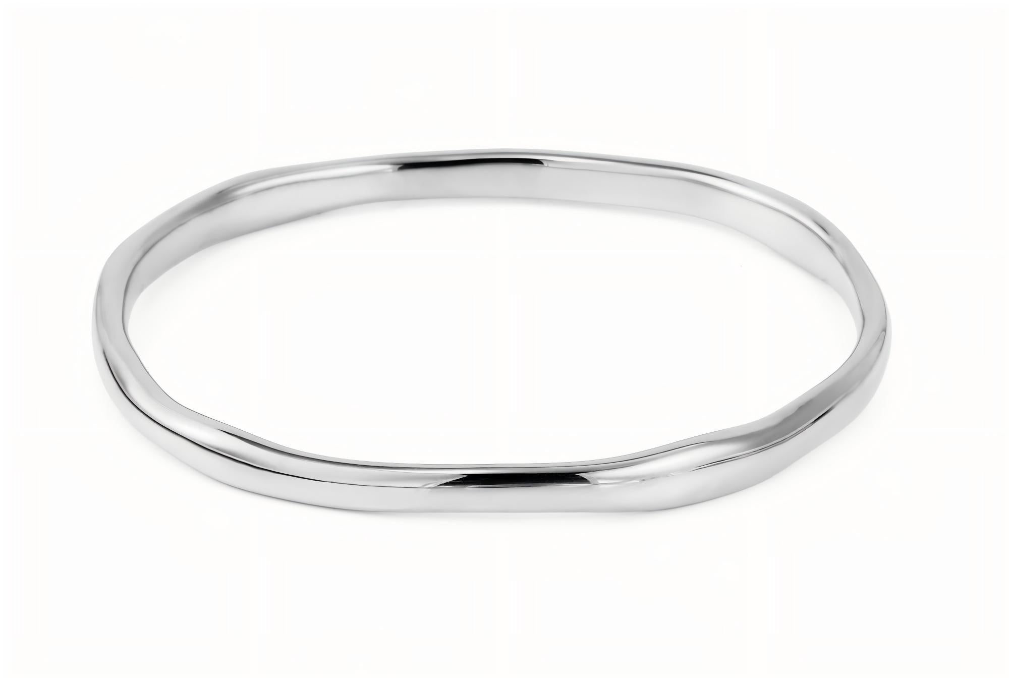One Day In May - Cailtlin Bangle 67mm - Silver