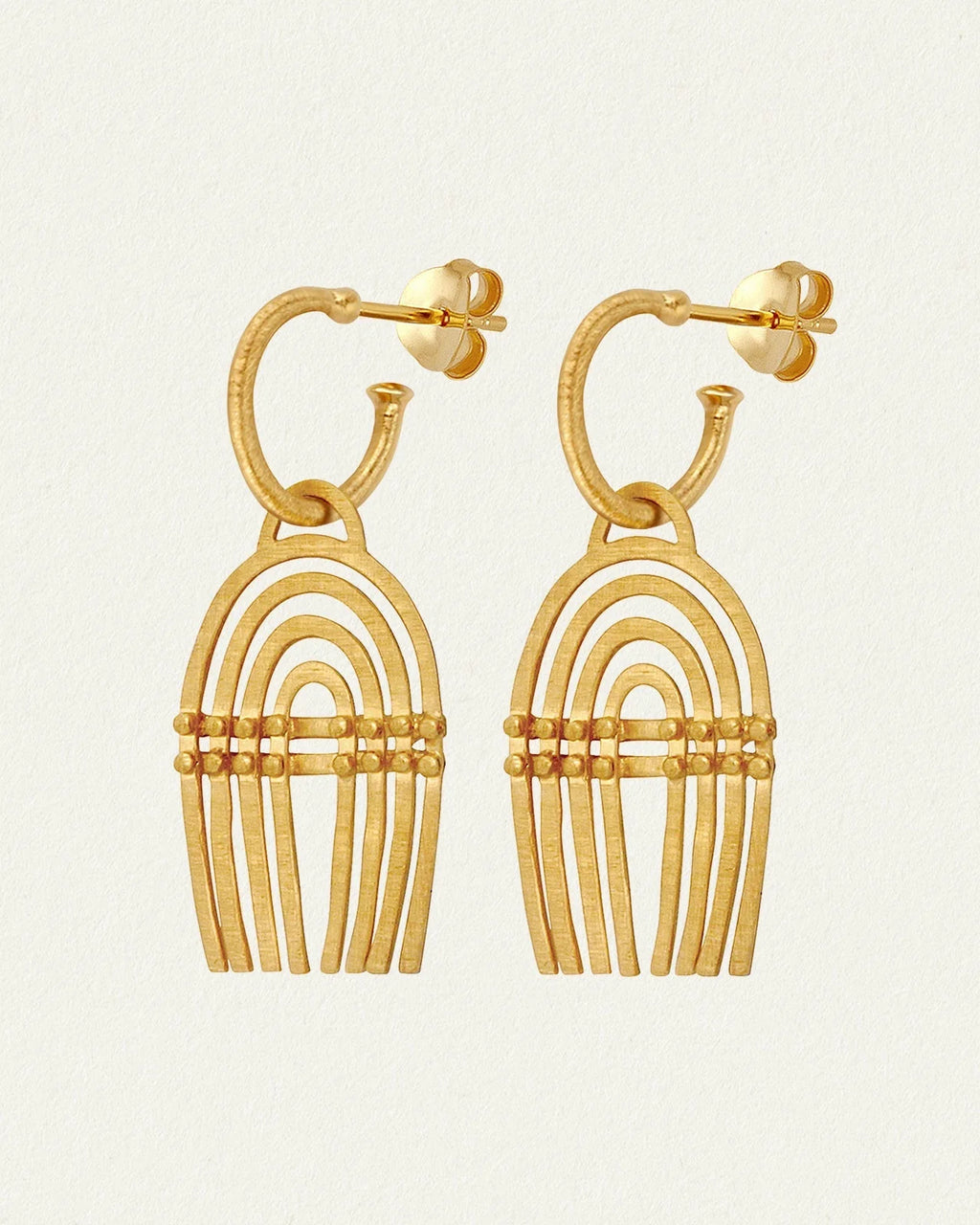 Temple Of The Sun - Mena Earrings - Gold