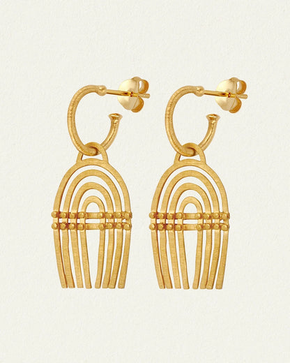 Temple Of The Sun - Mena Earrings - Gold
