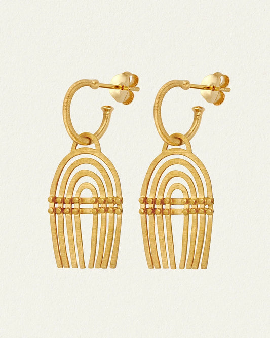 Temple Of The Sun - Mena Earrings - Gold