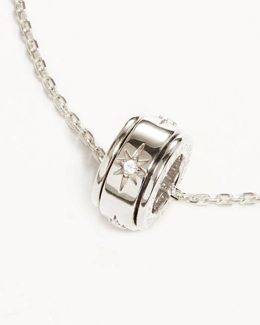 By Charlotte - I Am Loved Spinning Meditation Necklace - Silver