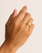 By Charlotte - I Am Loved Spinning Meditation Ring - Gold