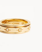 By Charlotte - I Am Loved Spinning Meditation Ring - Gold