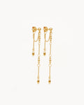 By Charlotte - Luck and Love Chain Earrings - Gold