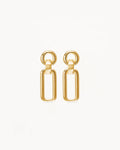 By Charlotte - Shield Drop Earrings - Gold