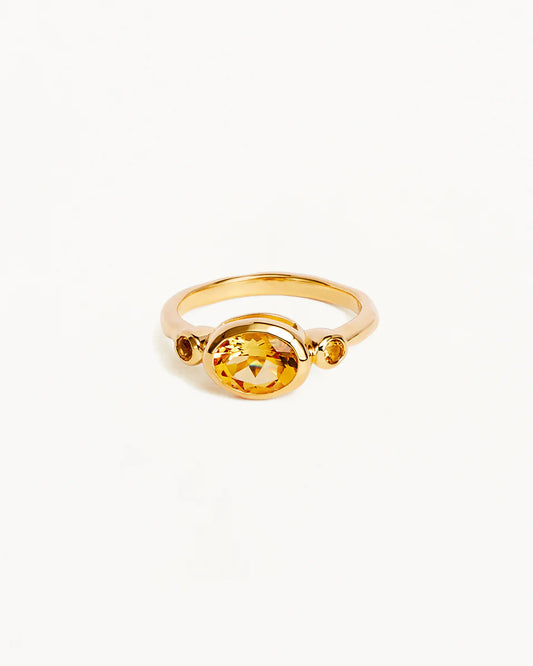 By Charlotte - Radiant Soul Citrine Ring - Gold