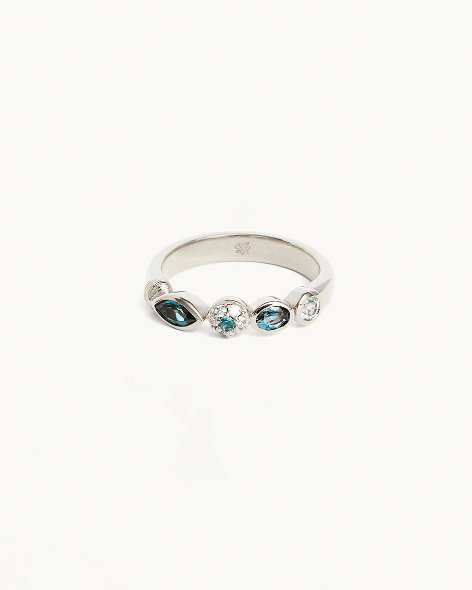 By Charlotte - Magic of Eye Topaz Ring - Silver
