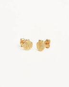 By Charlotte - By The Shore Shell Stud Earrings - Gold
