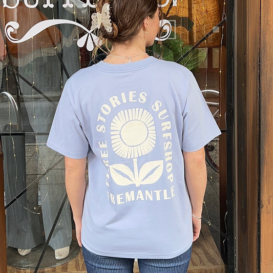 Three Stories - W's Sprout Minus Tee - Powder Blue