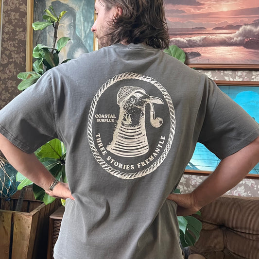Three Stories - Ol' Gull Heavy Minus Tee - Faded Grey