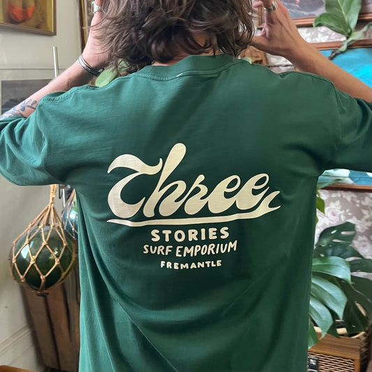 Three Stories - Log Tee - Emerald