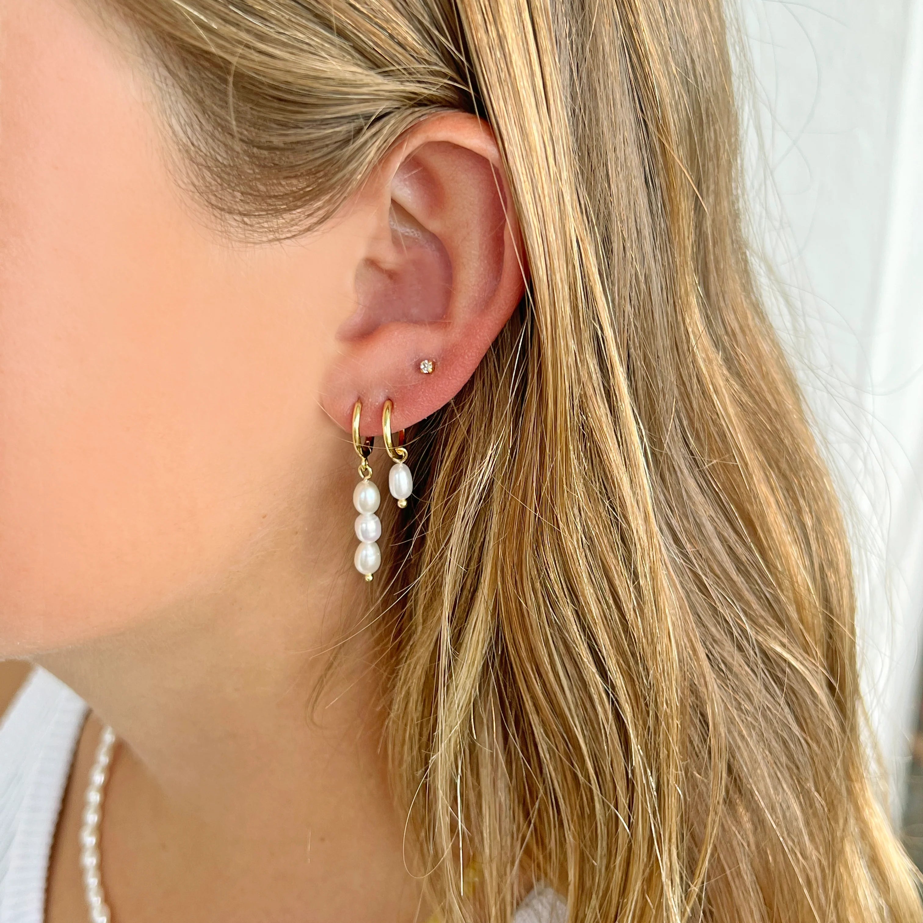 Arms Of Eve - Cordelia Gold Pearl Earrings