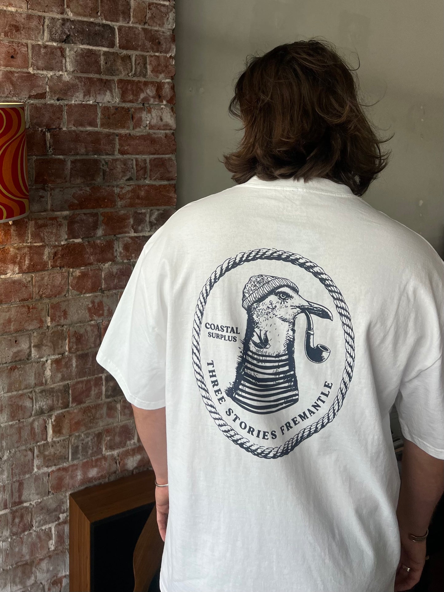 Three Stories - Ol' Gull Heavy Minus Tee - Faded White