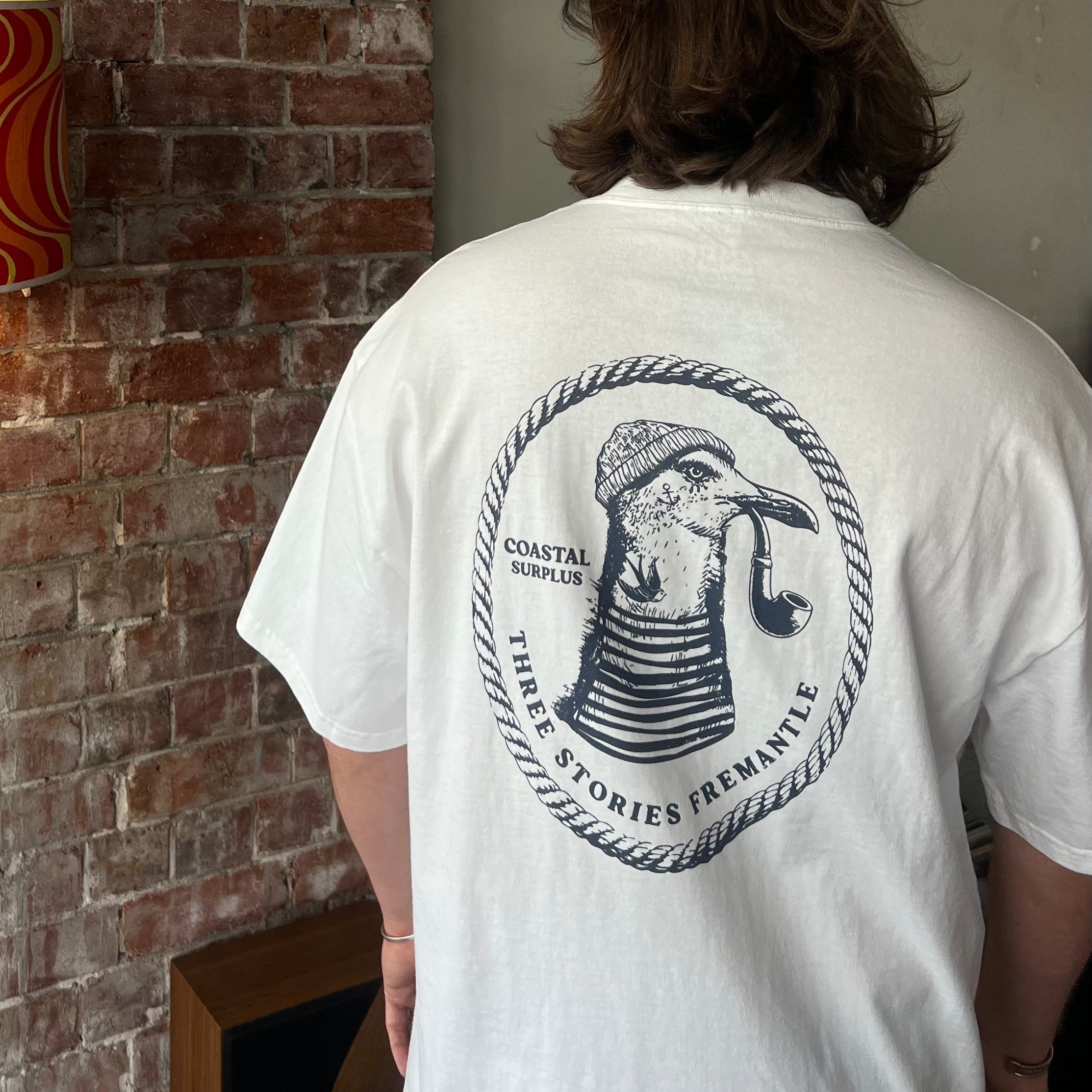 Three Stories - Ol' Gull Heavy Minus Tee - Faded White