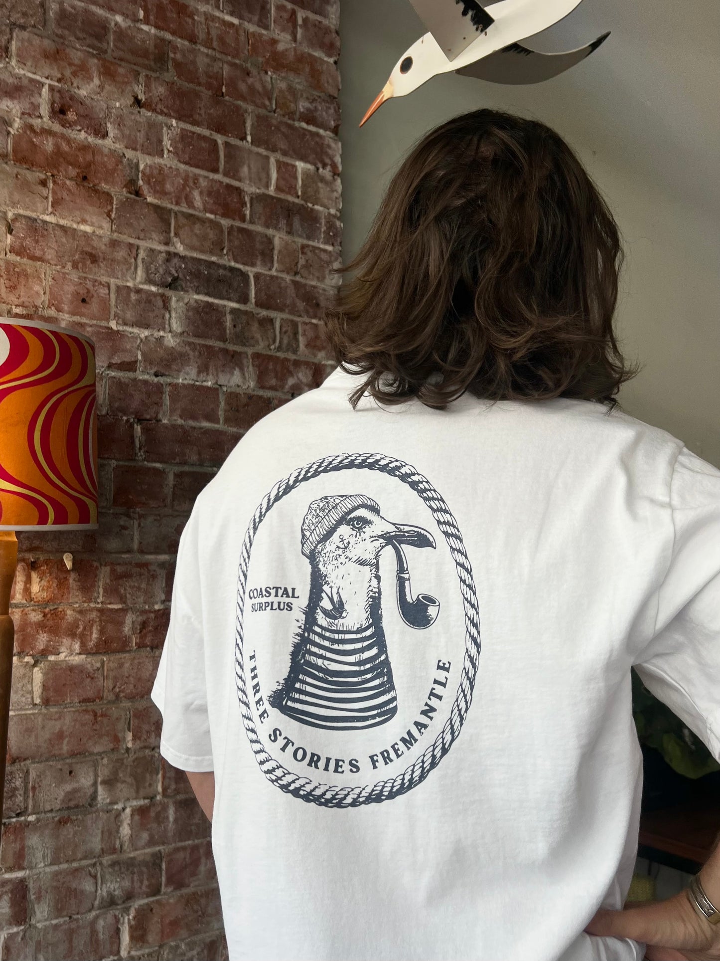 Three Stories - Ol' Gull Heavy Minus Tee - Faded White