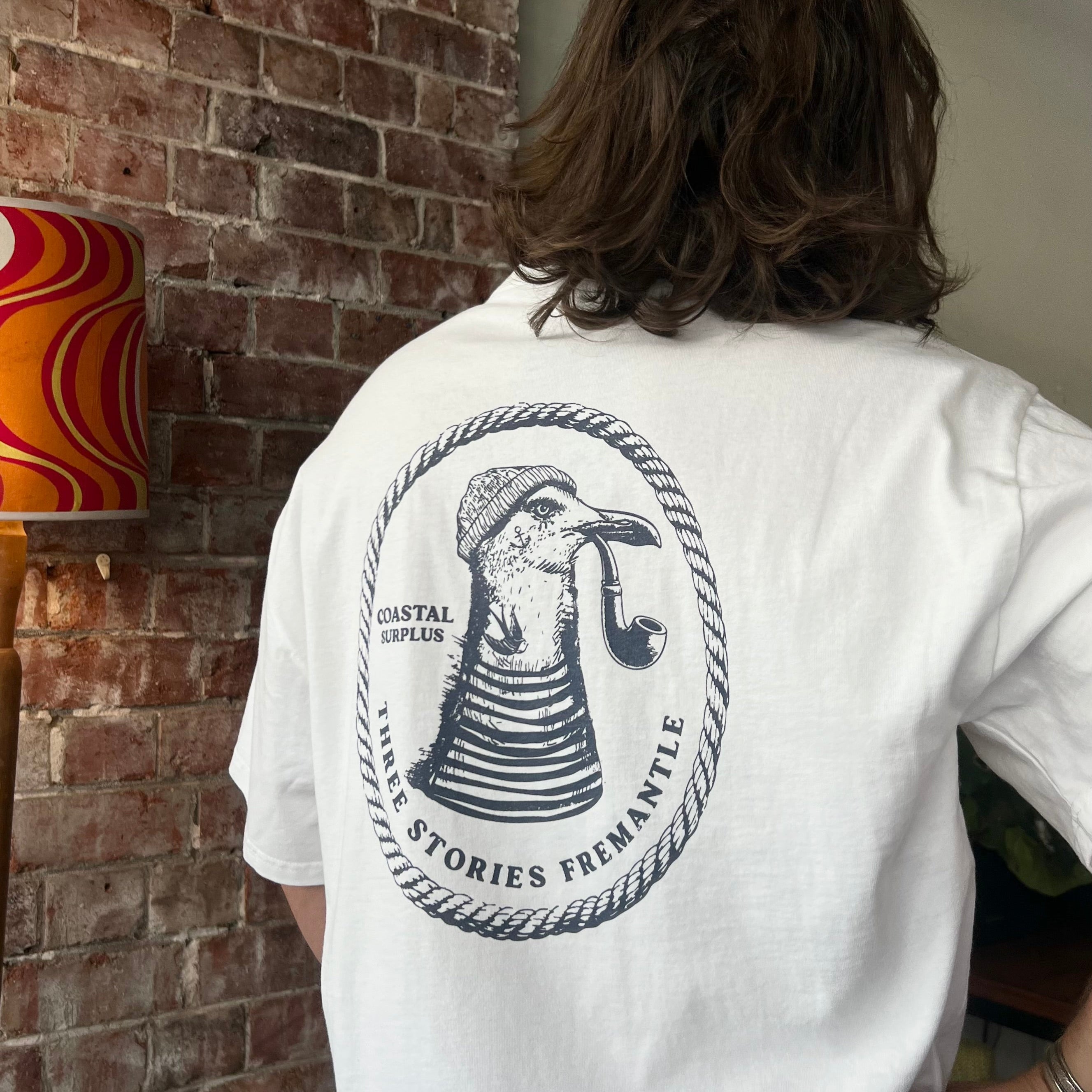 Three Stories - Ol' Gull Heavy Minus Tee - Faded White