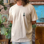 Three Stories - Crane Minus Tee - Faded Bone