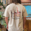 Three Stories - Crane Minus Tee - Faded Bone