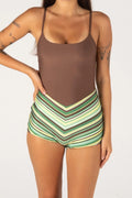 Inner Relm - Holiday Surf Suit - Green Stripe