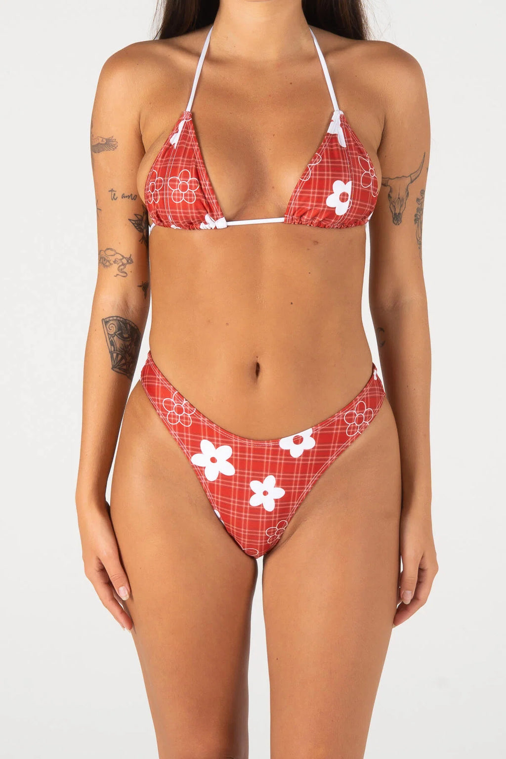 Inner Relm - Too Busy Top & She Cute Bottoms - Gingham Red