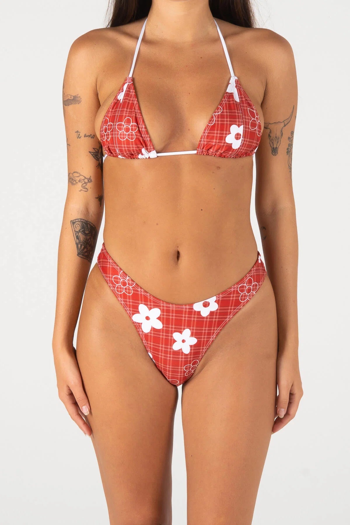 Inner Relm - Too Busy Top & She Cute Bottoms - Gingham Red