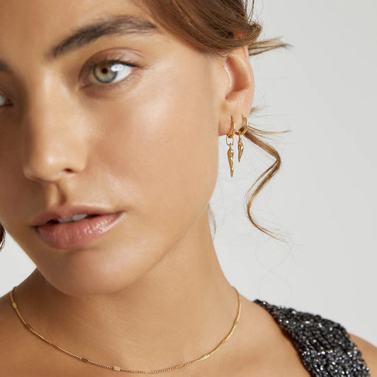 Arms Of Eve - Cornicello Gold Charm Earrings Small (Pair) - Gold