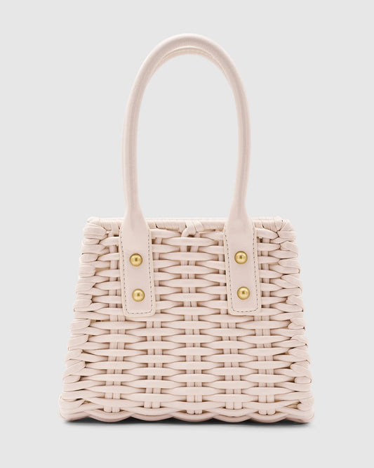 Brie Leon - Paloma Basket Bag - Vanilla Glossy Crinkle