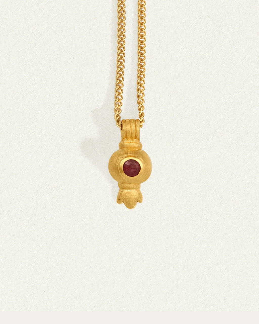 Temple Of The Sun - Pomegranate Necklace - Gold