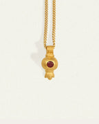 Temple Of The Sun - Pomegranate Necklace - Gold