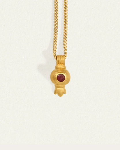 Temple Of The Sun - Pomegranate Necklace - Gold
