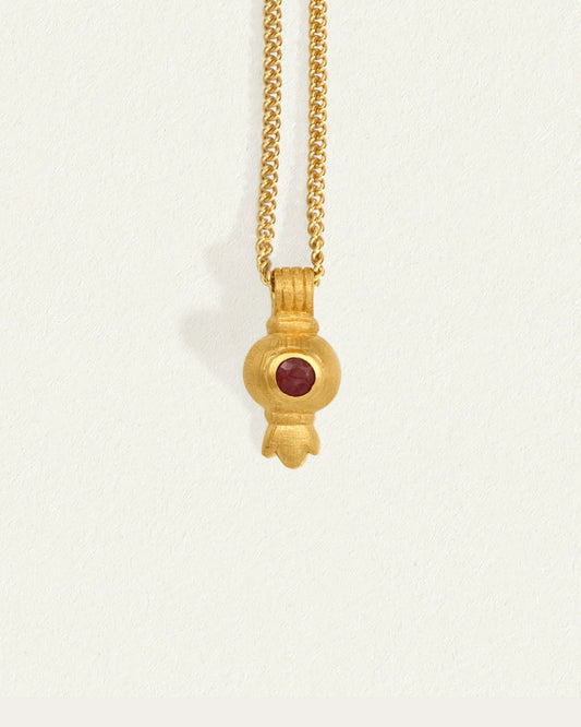 Temple Of The Sun - Pomegranate Necklace - Gold