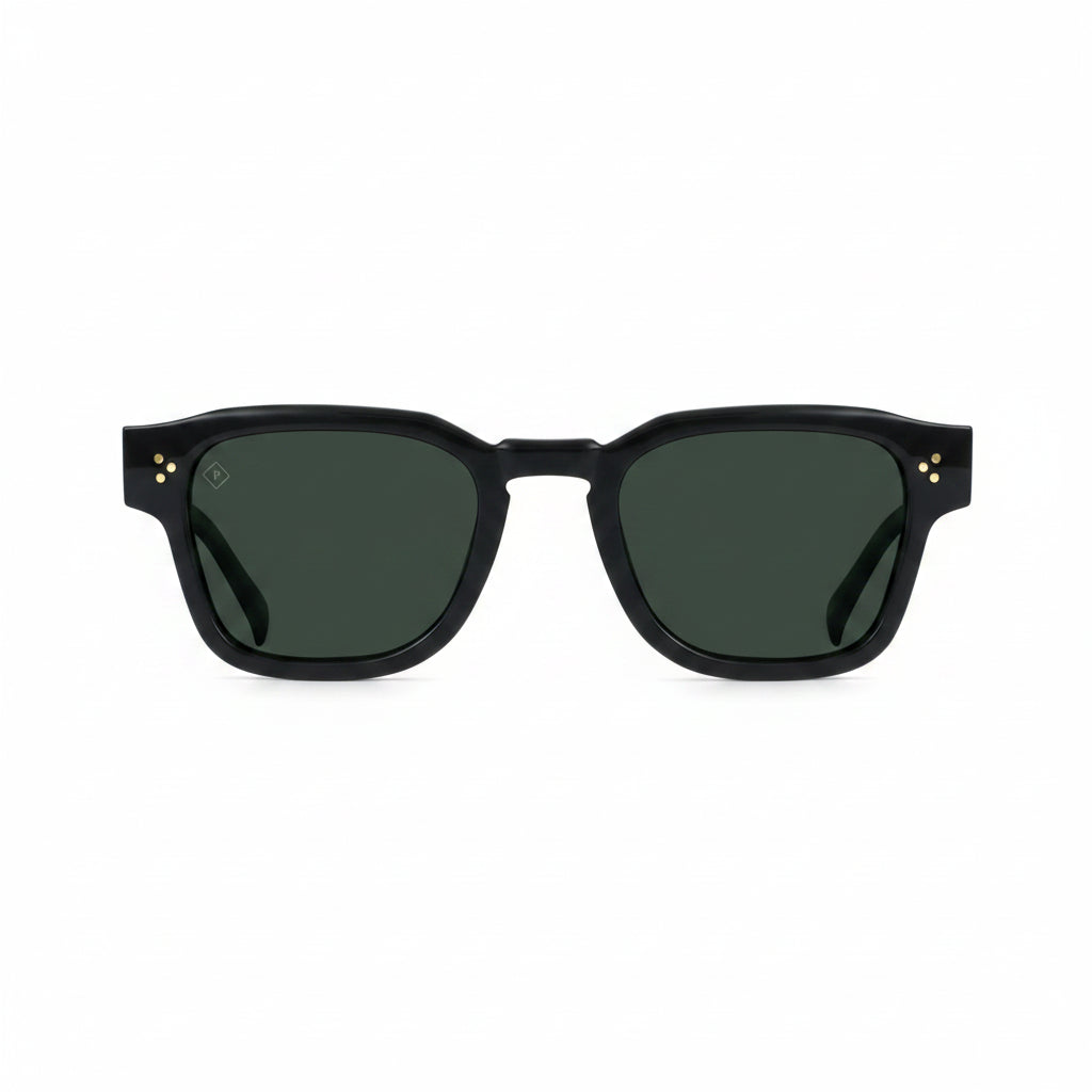 Raen - Reece - Recycled Black / Green Polarized